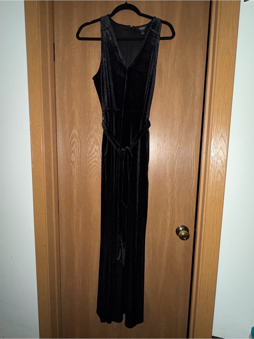 Simply Vera Vera Wang Black Velvet Wide-Leg Jumpsuit